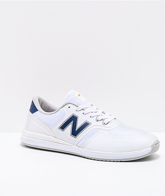 unidad Práctico Problema New Balance Numeric 420 White & Royal Blue Skate Shoes