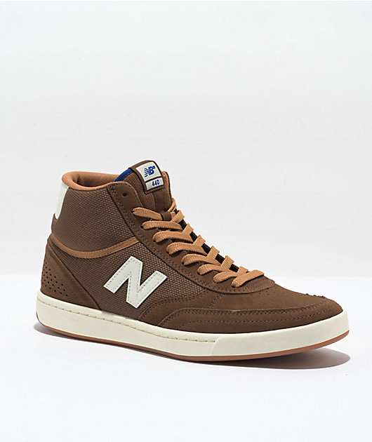 New Balance Numeric 440 Brown Cream High Top Skate Shoes Zumiez