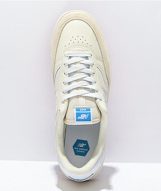 New Balance Numeric 440 Cream & White Leather Skate Shoes صابون الغار New Balance Numeric 440 Cream & White Leather Skate Shoes صابون الغار