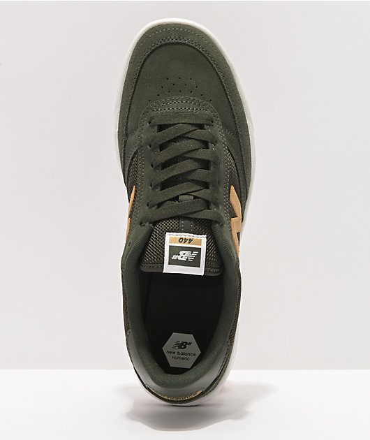 New Balance Numeric 440 Dark Olive & Gold Skate Shoes