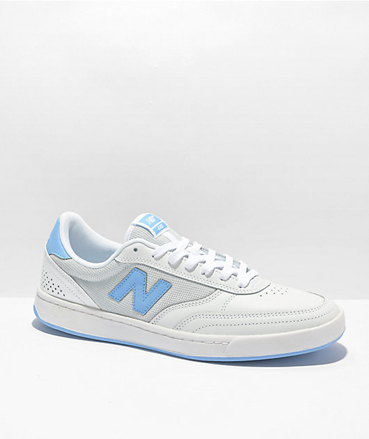 naaien Psychologisch Morse code New Balance Numeric 440 White & Baby Blue Skate Shoes