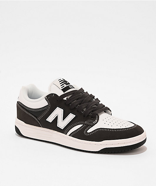 【593】 New Balance Numeric 480 Dark Grey & White Skate Shoes | Zumiez