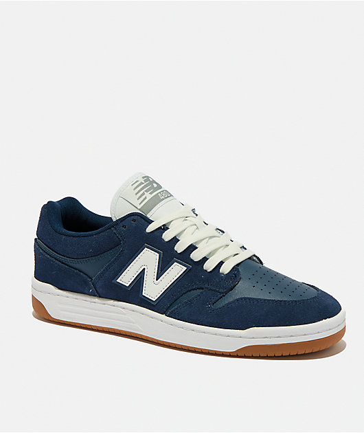 New Balance Numeric 480 Navy & White Skate Shoes | Zumiez