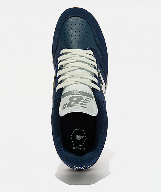 New Balance Numeric 480 Navy & White Skate Shoes | Zumiez