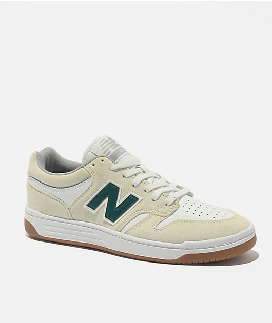 ★ y New Balance Numeric 480 Sea Salt & Vintage Teal Skate Shoes | Zumiez