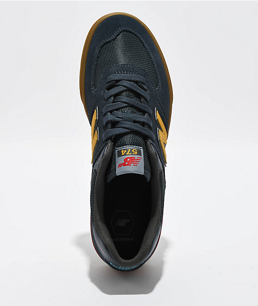 New balance 574 black gum best sale