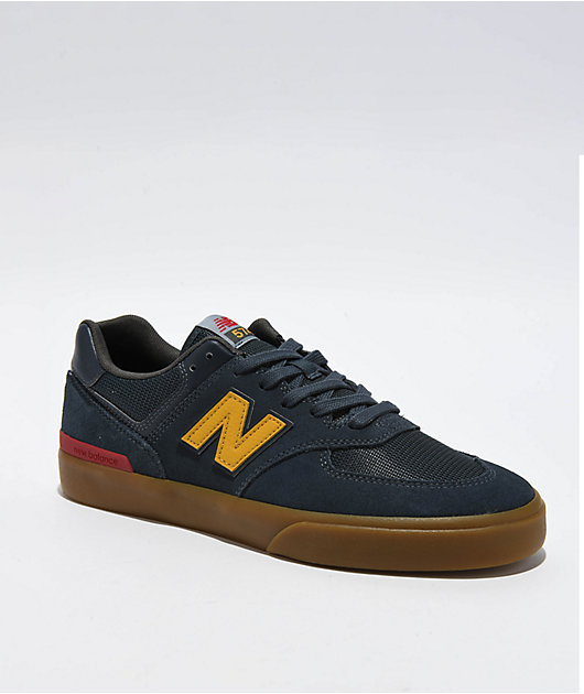 ⭐️⭐️ New Balance Numeric 574 Indigo & Gum Skate Shoes | Zumiez