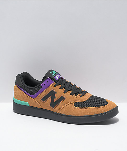 New Balance Numeric 574 Trail Brown & Purple Shoes