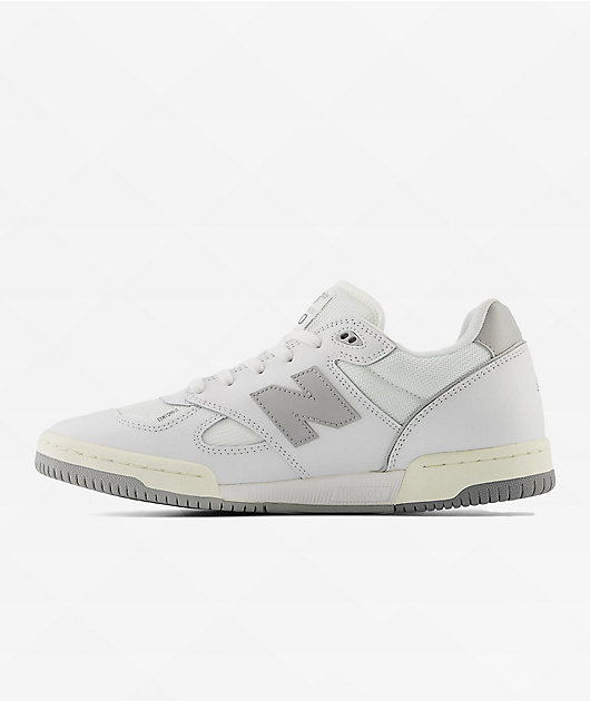 New Balance Numeric 600 White & Rain Cloud Skate Shoes
