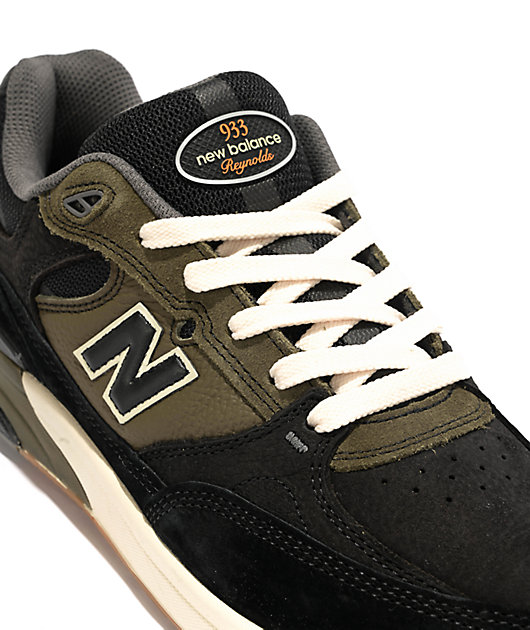 New Balance Numeric 933 Reynolds Black & Olive Skate Shoes