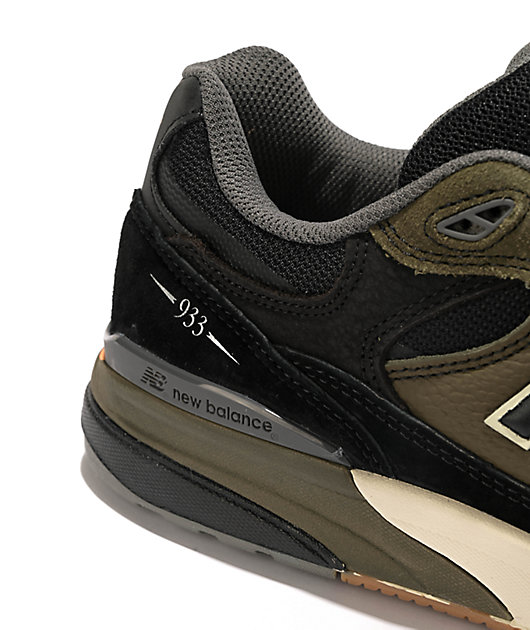 【T3993】ウォウ,イズ・ミー/Number[s] New Balance Numeric 933 Reynolds Grey & White Skate Shoes