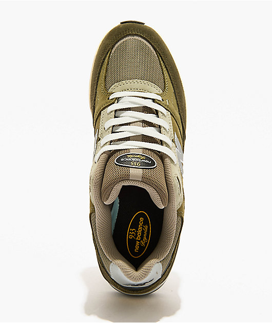 New Balance Numeric 933 Reynolds Dark Olive & Light Olive Skate Shoes