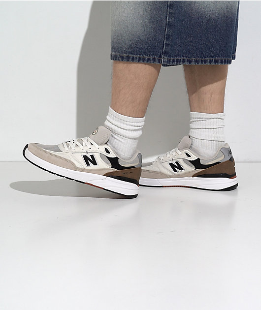 New Balance Numeric 933 Reynolds White & Brown Skate Shoes video