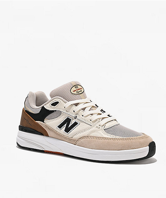New Balance Numeric 933 Reynolds White & Brown Skate Shoes