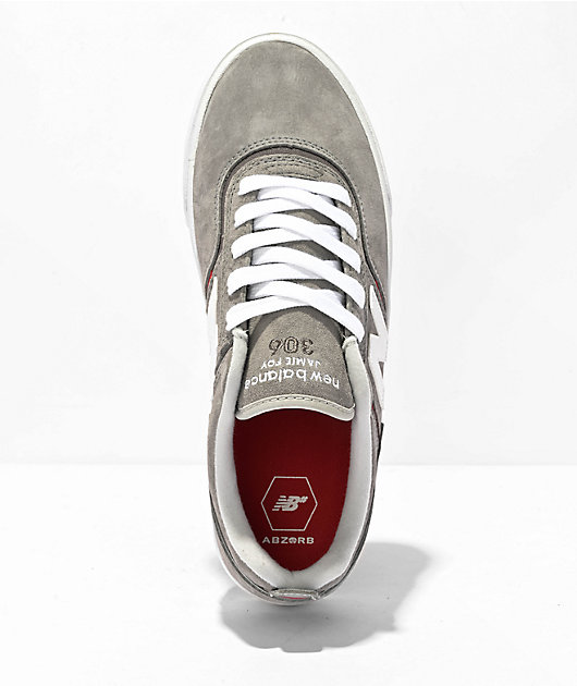 New Balance Numeric Jamie Foy 306 Grey & White Skate Shoes | Zumiez