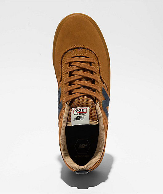 New Balance Numeric Jamie Foy 306 Wheat & Navy Skate Shoes