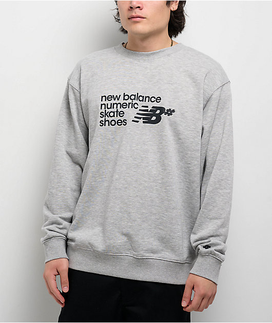 New Balance Numeric Logo Athletic Grey Crewneck Sweatshirt