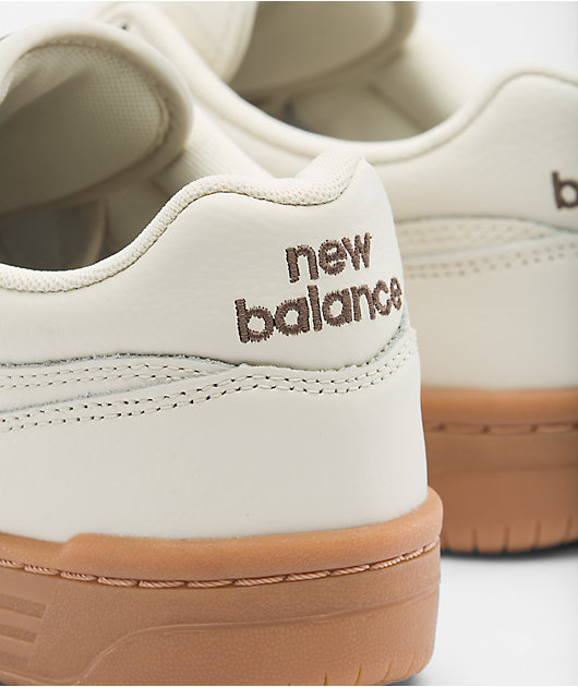 New balance white shoes gum sole online