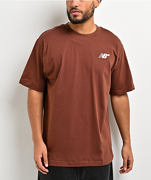 New Balance Numeric Small Logo Brown T-Shirt