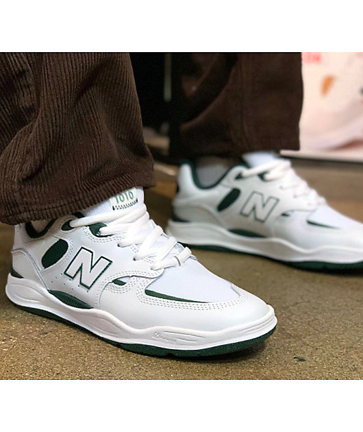 New Balance Numeric Tiago 1010 White Green Skate Shoes Zumiez