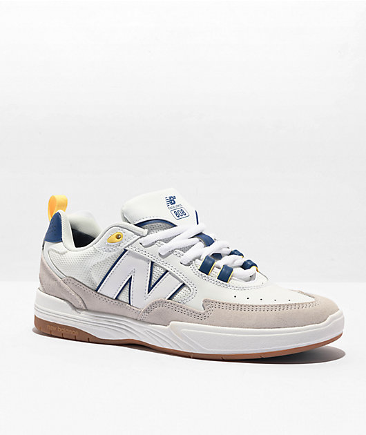 New Balance Numeric Tiago 808 White Royal Blue Skate Shoes Zumiez