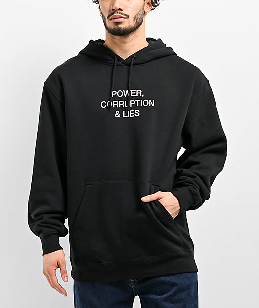 New Order by Color Bars Power, Corruption & Lies Black Hoodie