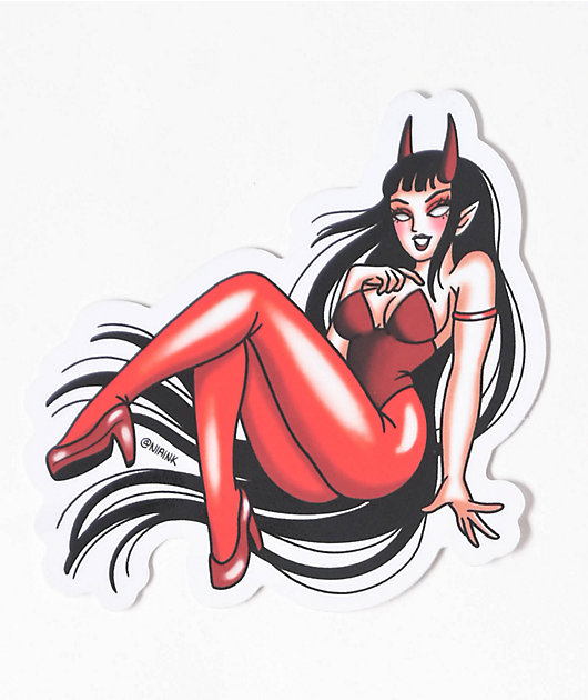 Nia Ink Demon Pinup Sticker