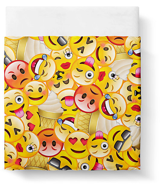 Night Shift Emoji Queen Sized Fitted Sheet Set Zumiez