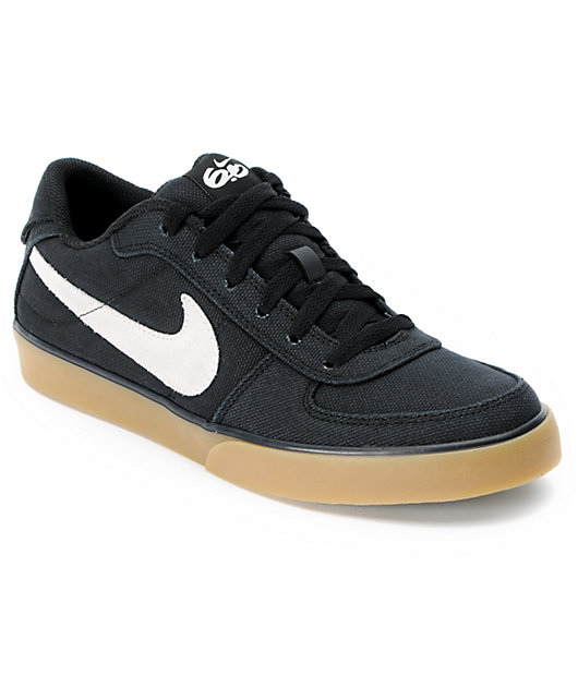 Nike 6.0 Mavrk Black, White \u0026 Gum Canvas Skate Shoes | Zumiez