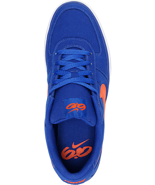 royal blue and orange sneakers