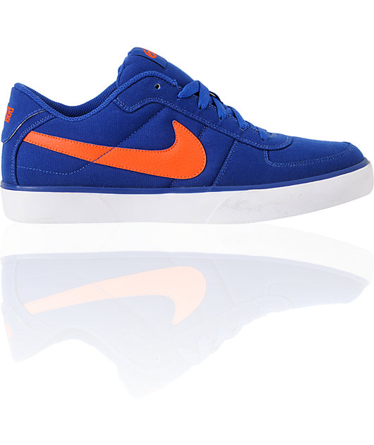 orange and royal blue sneakers