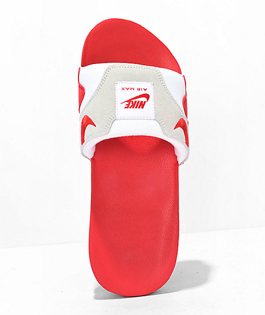 Nike Air Max 1 White, Red & Black Slide Sandals