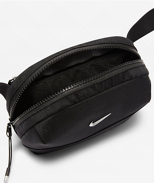 Nike Aura SM Black & Matte Silver Crossbody Bag