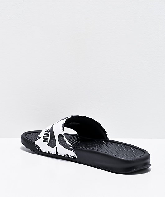 sandalias nike blanco y negro