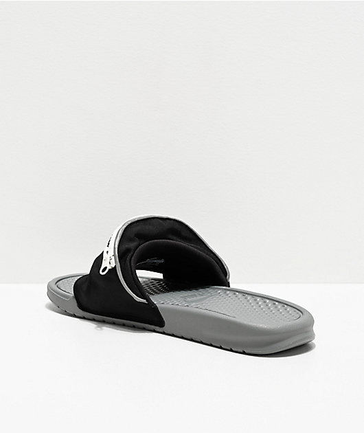 Metáfora Año Nuevo Lunar interno Nike Benassi Fanny Pack sandalias negras y grises