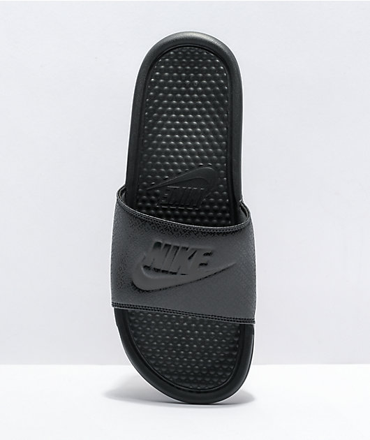 Haciendo Cinemática Las bacterias Nike Benassi JDI Black Slide Sandals