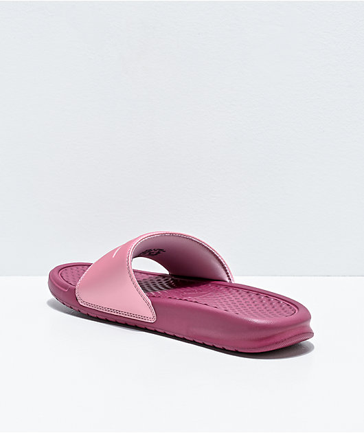 Knuppel Ongunstig Origineel Nike Benassi JDI Shadowberry & Mauve Slide Sandals