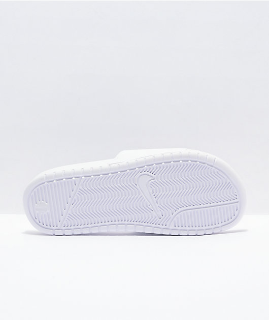 Nike Benassi JDI White & White Slide Sandals