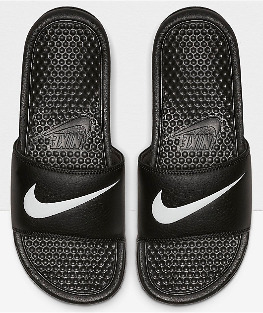 Nike Benassi Swoosh Black \u0026 White Slide 