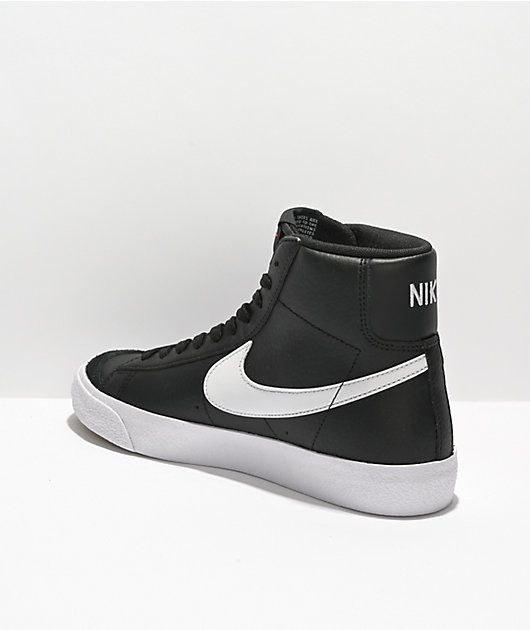 Nike Blazer Mid '77 Vintage Black Leather Shoes | Zumiez
