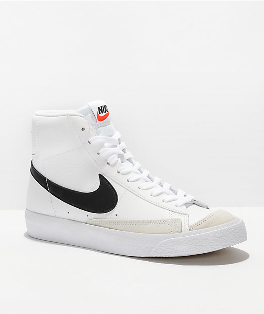 entanglement skygge Hvis Nike Blazer Mid '77 White & Black Leather Shoes