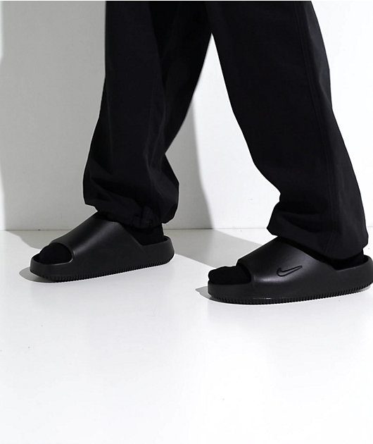 Nike Calm 2.0 Black Slide Sandals | Zumiez