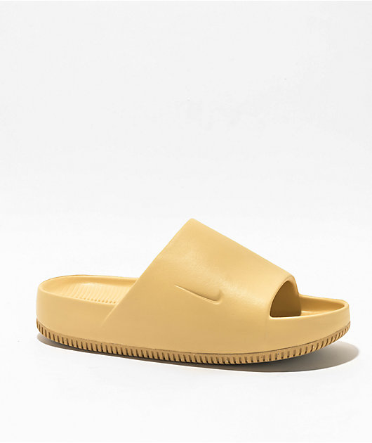 Nike Calm Khaki Slide Sandals | Zumiez