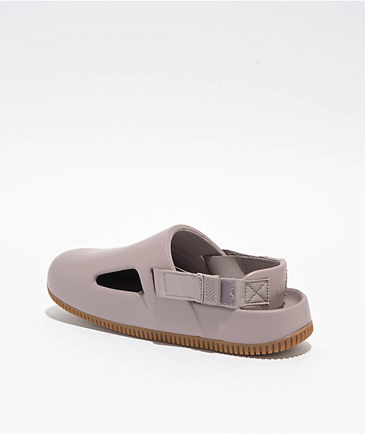 Nike Calm Light Violet Ore & Gum Mule Sandals | Zumiez