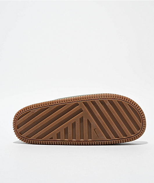 Nike Calm Medium Olive & Gum Slide Sandals