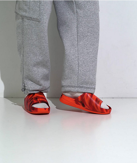 Nike Calm SE Picante Red Slide Sandals | Zumiez