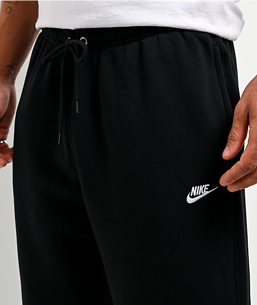 Nike Club Open Hem Black Sweatpants