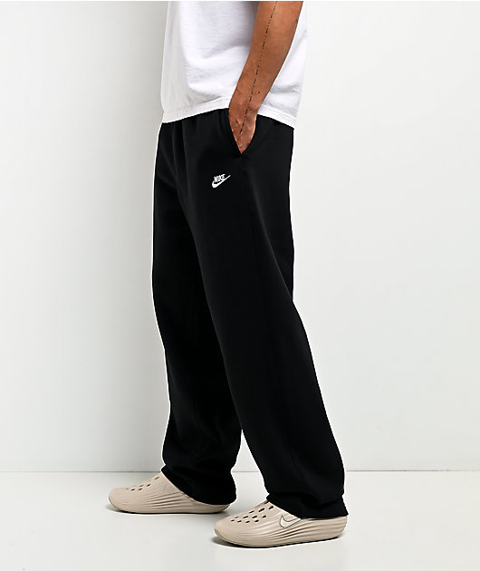Nike Club Open Hem Black Sweatpants