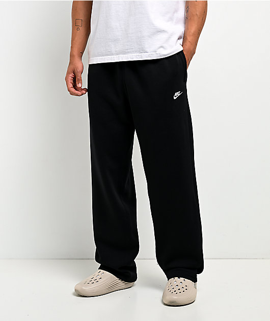 Nike Club Open Hem Black Sweatpants