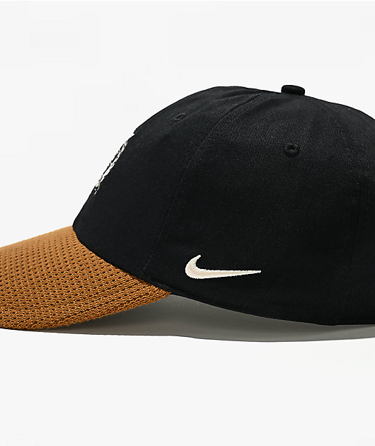 Nike Club Waffle Bill Black & Brown Strapback Hat